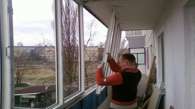 Раздвижные окна установка на балкон своими руками.